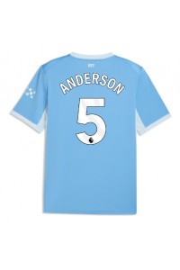 Manchester City Elliot Anderson #5 Jalkapallovaatteet Kotipaita 2026-27 Lyhythihainen
